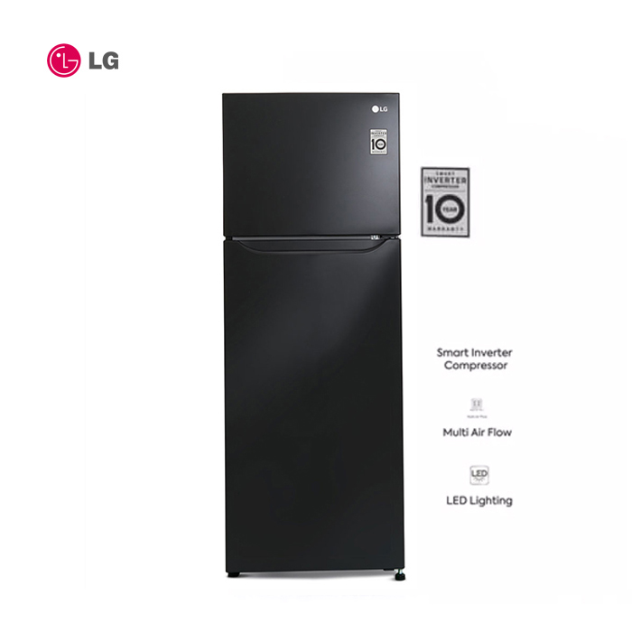LG Kulkas 2 Door Smart Inverter Compressor 209 L - GN-B200SQBK
